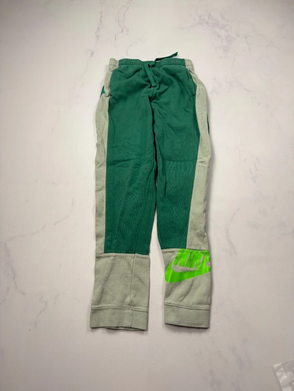 Nike Sweatpants Green Colorblock Athleticwear - Boys XL